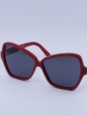 NIB CELINE CL4066IS 66A Red/Grey 64-12-145 Sunglasses $550